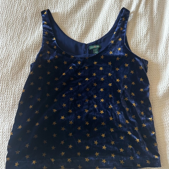 J Crew Always Velvet Star Tank Top - Picture 2 of 5